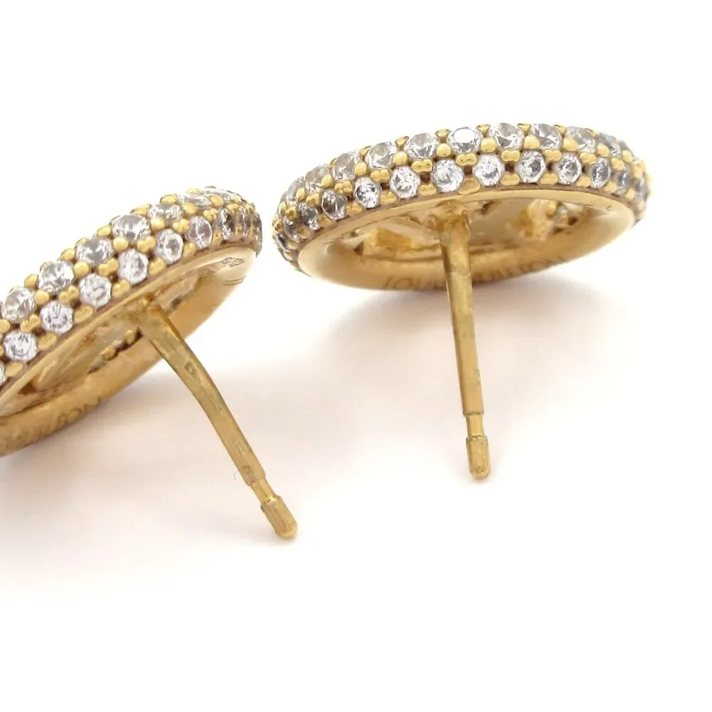 Louis Vuitton Louise de Dreux by Night Earrings M00757 Gold Clear Hardware
